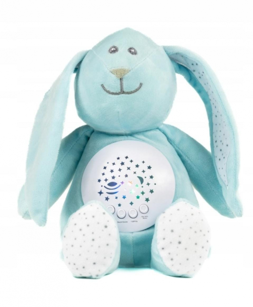 Jucarie din plus pentru bebelusi, Animalut Adorabil, cu proiectie forme luminoase si sunete, 33×25cm [1]