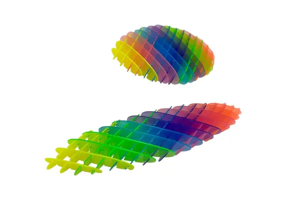 Jucarie flexibila colorata din plastic – model extensibil si pliabil, 12 cm, antistres si creativa pentru copii,  [1]
