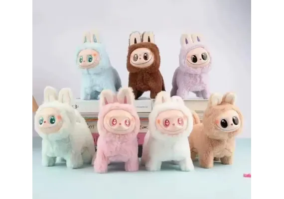 Jucarie interactiva din plus Bubu Adorabil, aprox 18cm, diverse culori, merge si scoate sunete,  [1]
