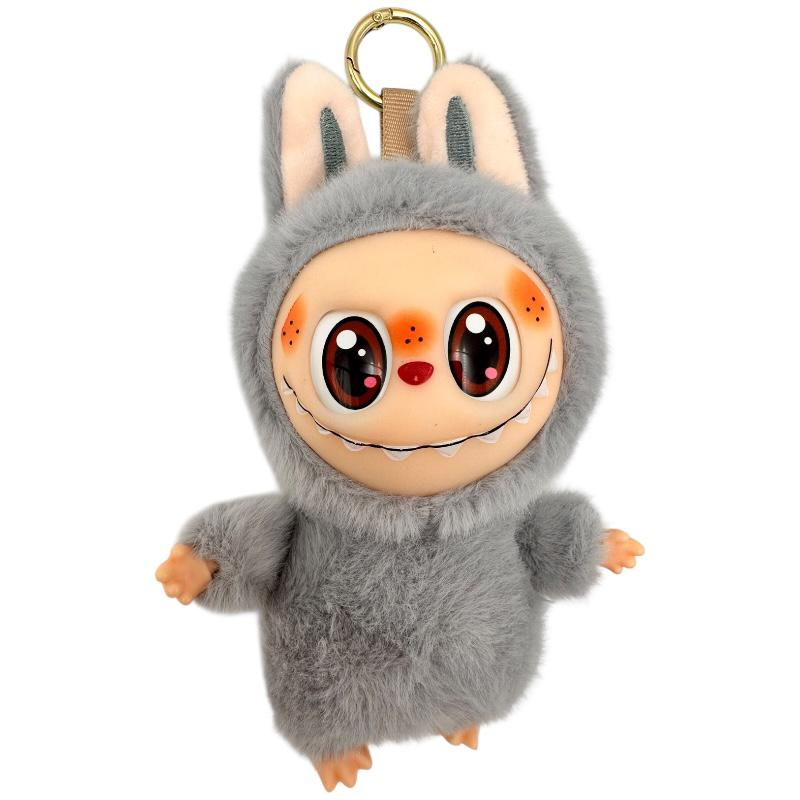 Jucarie Plus 18CM Gri Tip Breloc - Plus Amuzant Cu Fetisoara Dragalasa si Urechi de Animal, BaoBao [1]