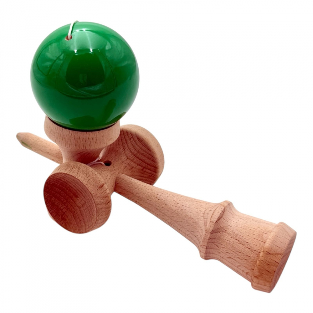 Kendama clasica din lemn cu bila lucioasa grip pro, ideala trick-uri [2]