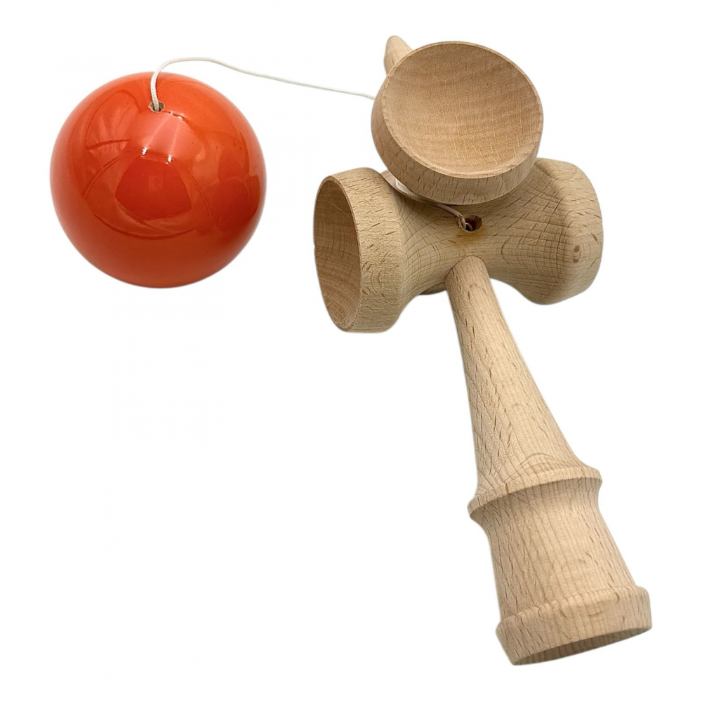 Kendama clasica din lemn cu bila lucioasa grip pro, ideala trick-uri [2]
