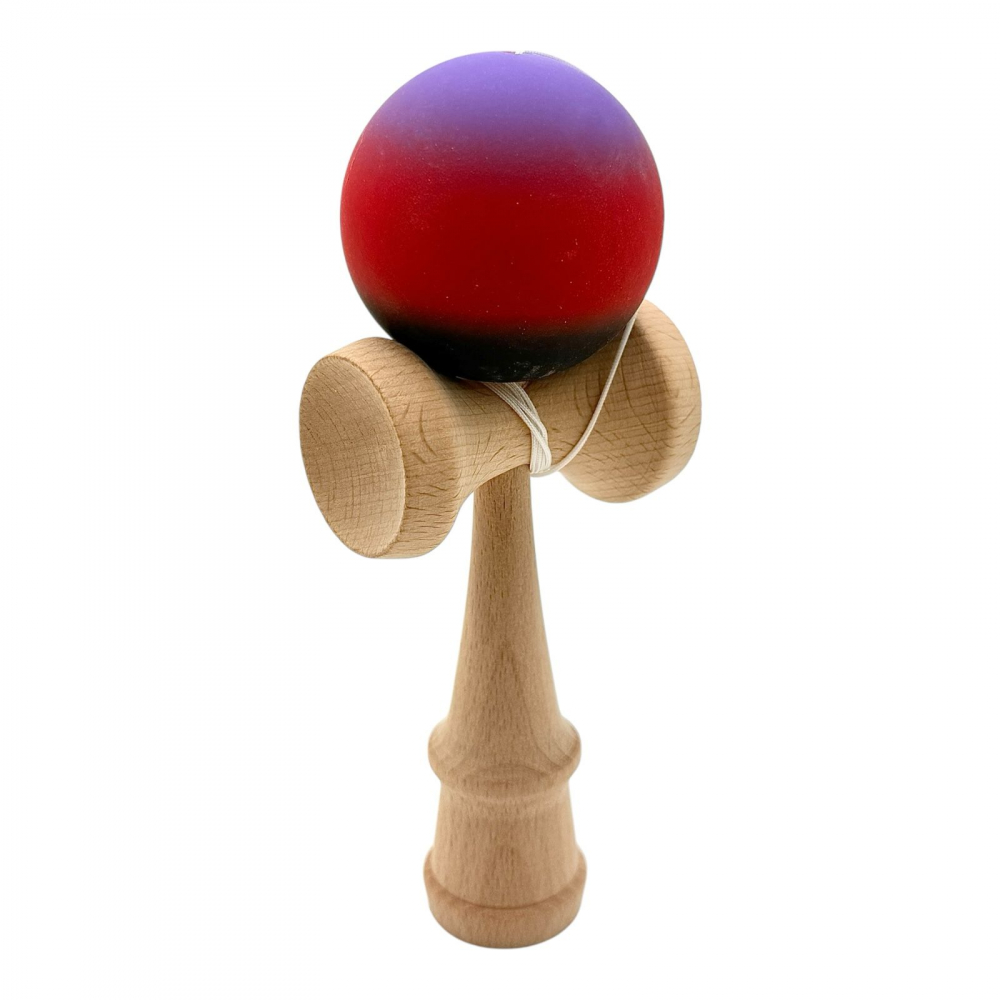 Kendama cu bila colorata soft grip / lucioasa, din lemn echilibrat PRO-SOFT-X [1]