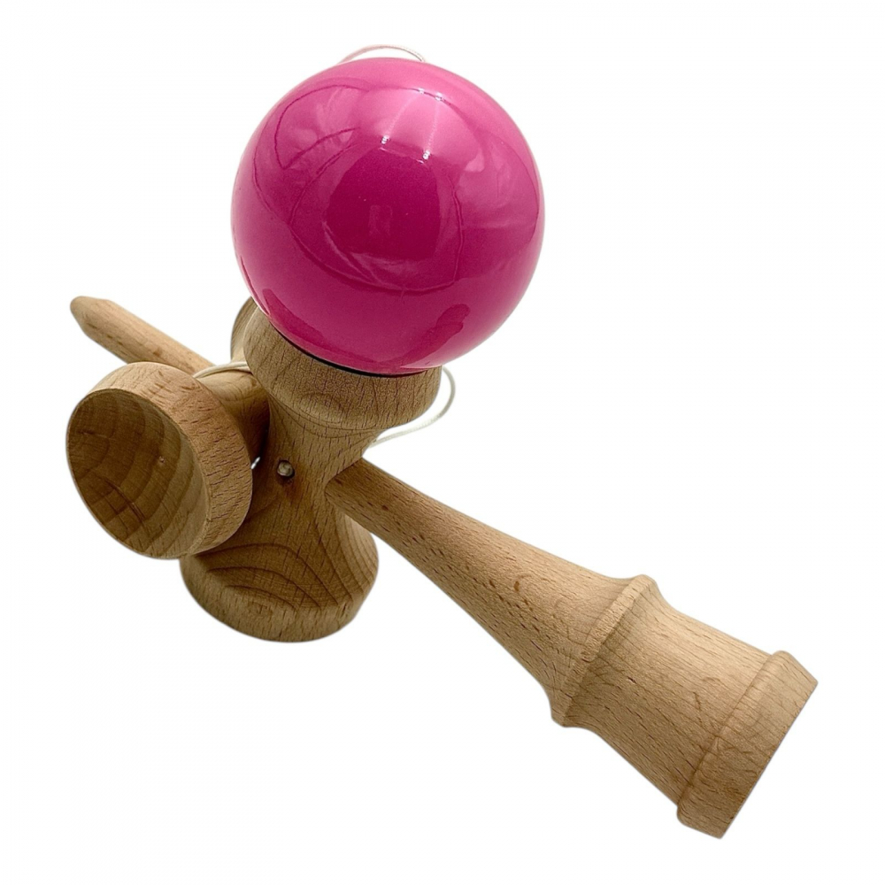 Kendama clasica din lemn cu bila lucioasa grip pro, ideala trick-uri [2]