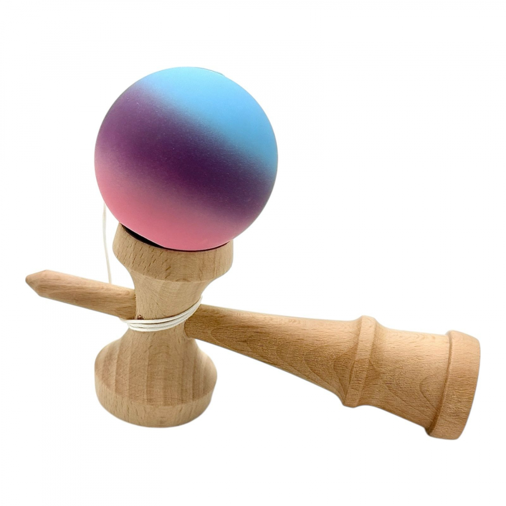 Kendama cu bila colorata soft grip / lucioasa, din lemn echilibrat PRO-SOFT-X [2]