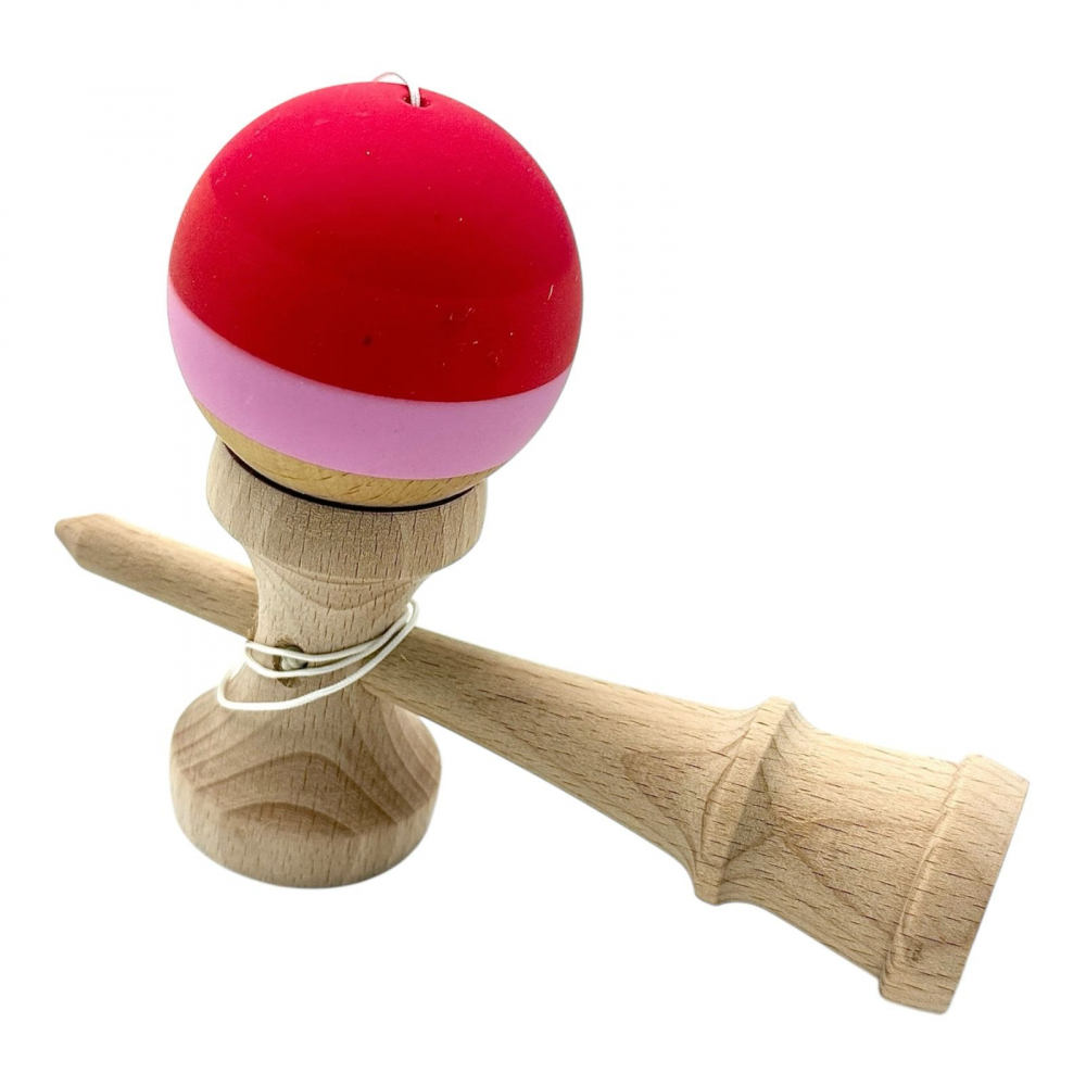 Kendama cu bila colorata soft grip / lucioasa, din lemn echilibrat PRO-SOFT-X [2]