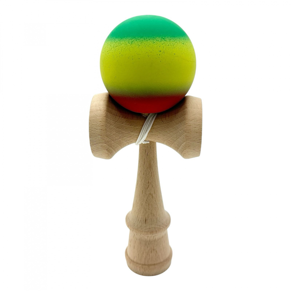 Kendama cu bila colorata soft grip / lucioasa, din lemn echilibrat PRO-SOFT-X [1]