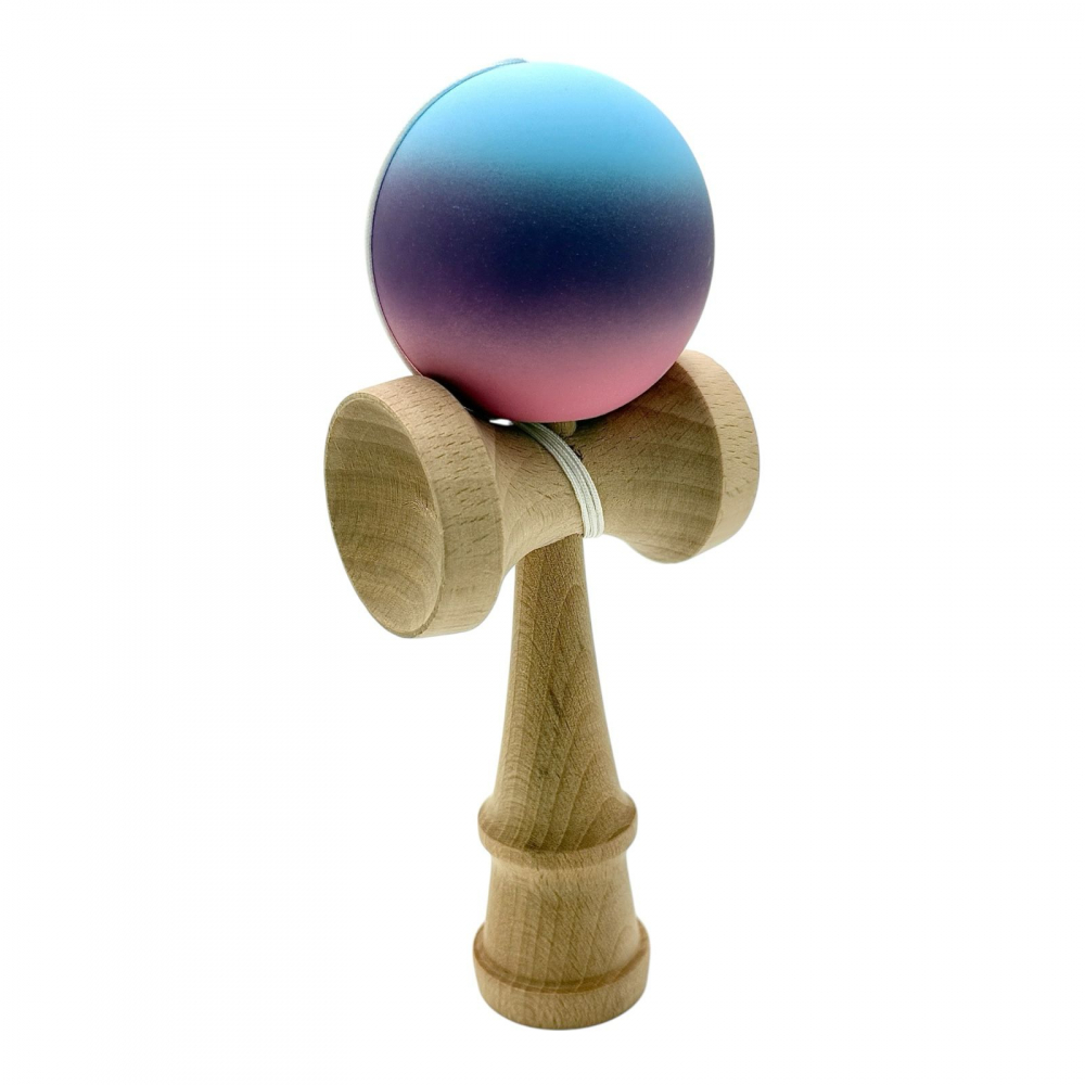 Kendama cu bila colorata soft grip / lucioasa, din lemn echilibrat PRO-SOFT-X [3]