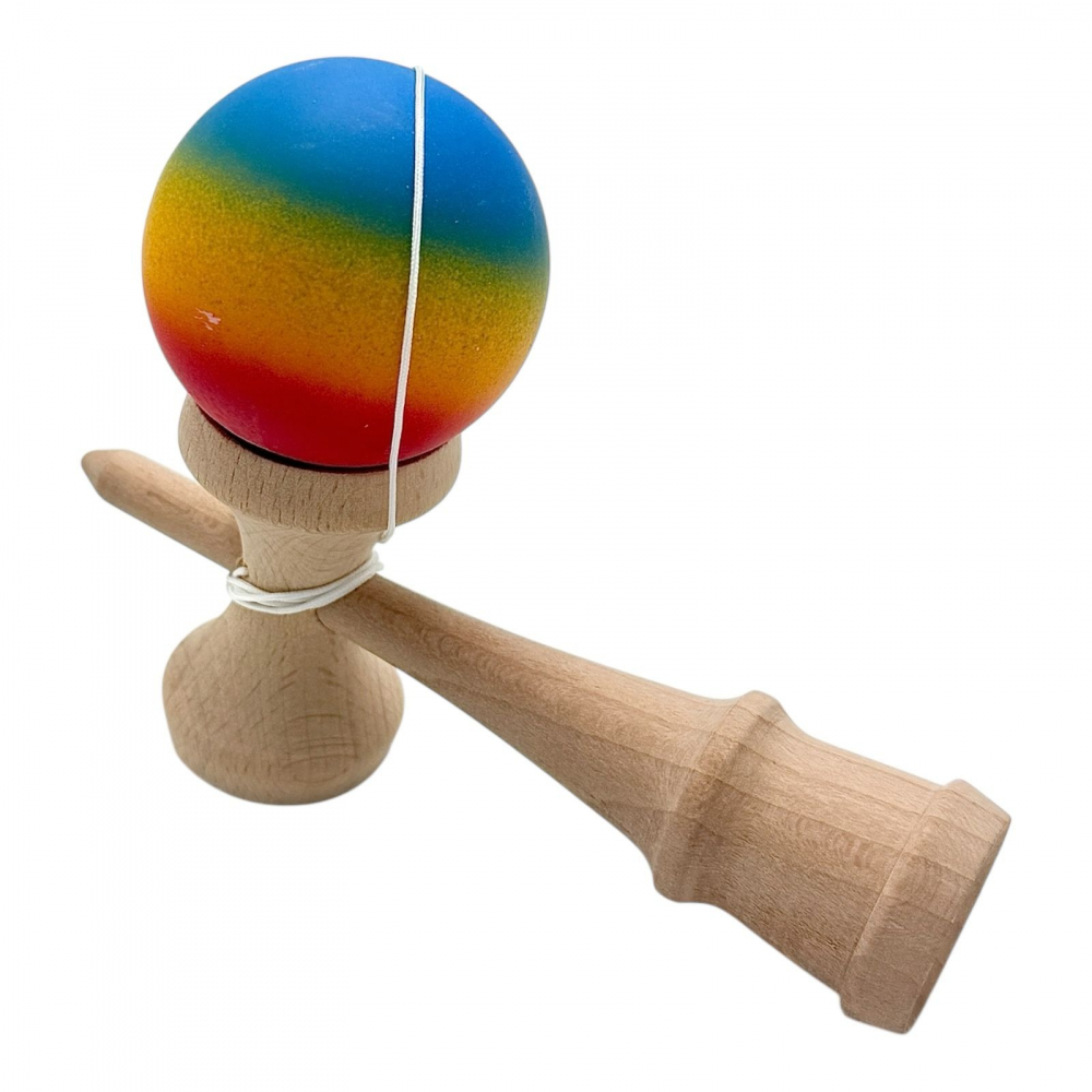 Kendama cu bila colorata soft grip / lucioasa, din lemn echilibrat PRO-SOFT-X [2]