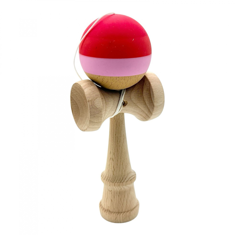 Kendama cu bila colorata soft grip / lucioasa, din lemn echilibrat PRO-SOFT-X [1]