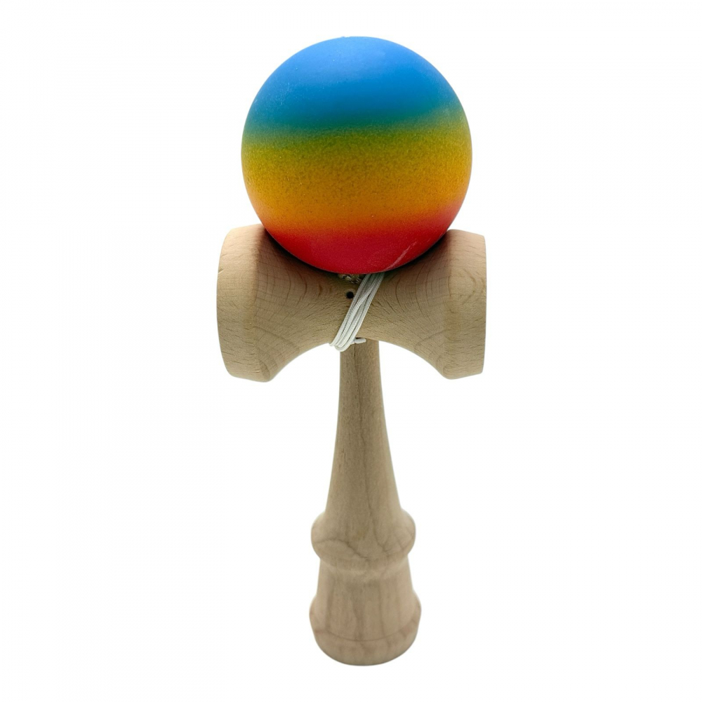 Kendama cu bila colorata soft grip / lucioasa, din lemn echilibrat PRO-SOFT-X [3]