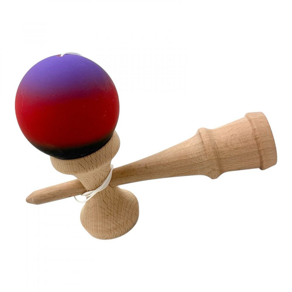 Kendama cu bila colorata soft grip / lucioasa, din lemn echilibrat PRO-SOFT-X [2]