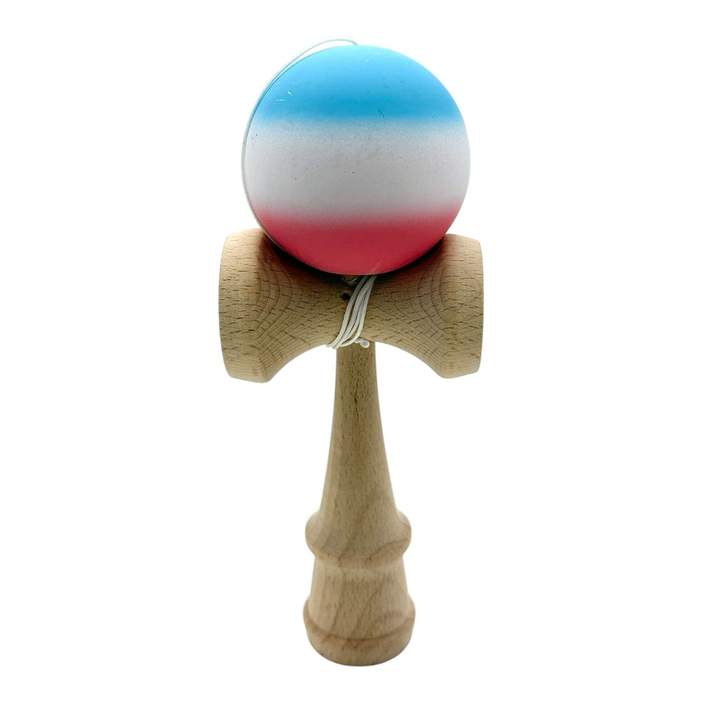 Kendama cu bila colorata soft grip / lucioasa, din lemn echilibrat PRO-SOFT-X [3]