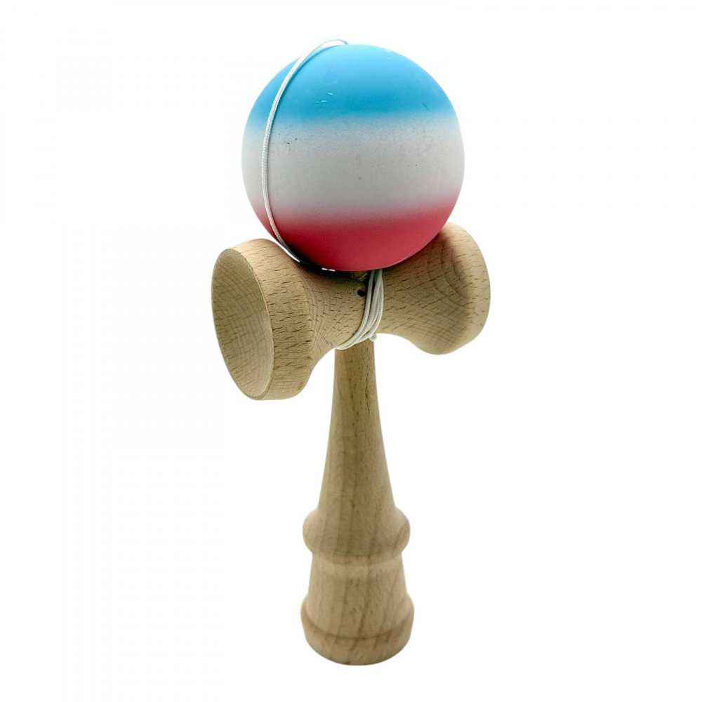 Kendama cu bila colorata soft grip / lucioasa, din lemn echilibrat PRO-SOFT-X [1]