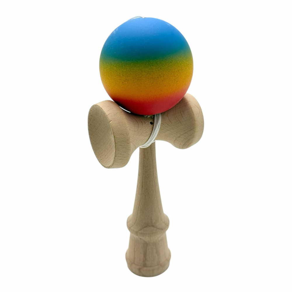 Kendama cu bila colorata soft grip / lucioasa, din lemn echilibrat PRO-SOFT-X [1]
