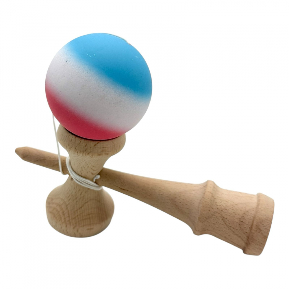 Kendama cu bila colorata soft grip / lucioasa, din lemn echilibrat PRO-SOFT-X [2]
