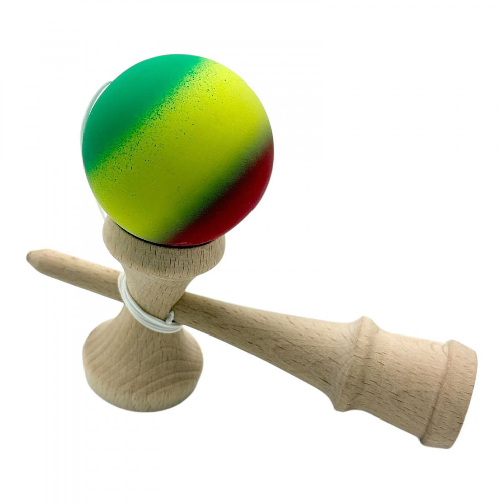 Kendama cu bila colorata soft grip / lucioasa, din lemn echilibrat PRO-SOFT-X [2]