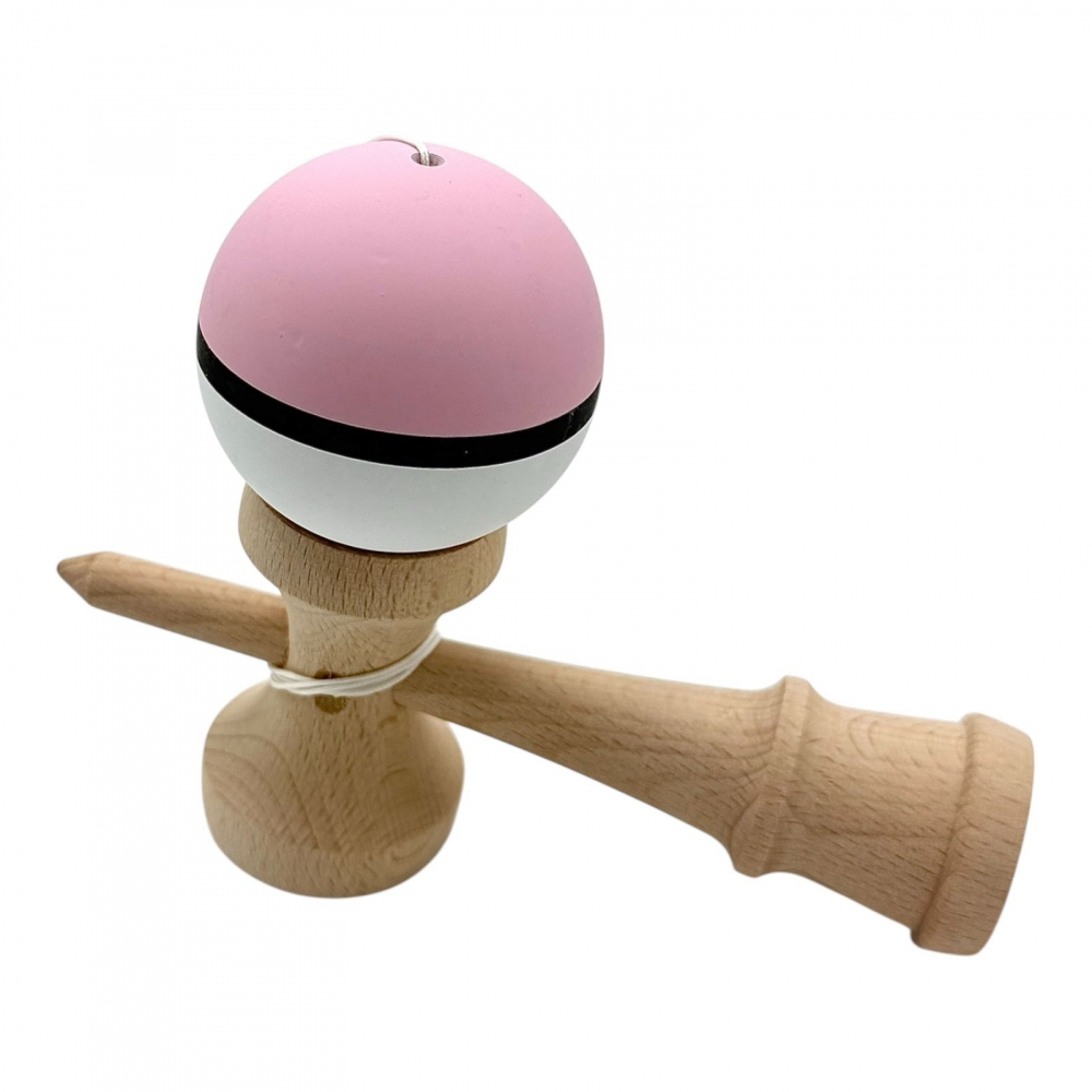Kendama cu bila colorata soft grip / lucioasa, din lemn echilibrat PRO-SOFT-X [2]