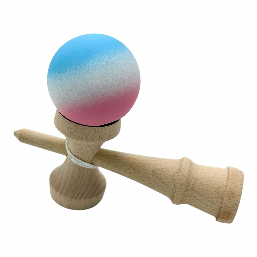 Kendama cu bila colorata soft grip / lucioasa, din lemn echilibrat PRO-SOFT-X [2]
