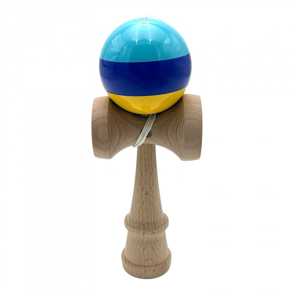 Kendama cu bila colorata soft grip / lucioasa, din lemn echilibrat PRO-SOFT-X [3]