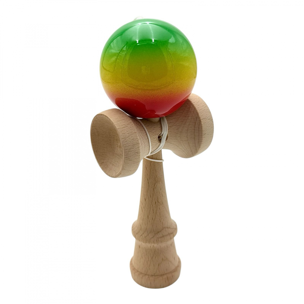 Kendama cu bila colorata soft grip / lucioasa, din lemn echilibrat PRO-SOFT-X [3]
