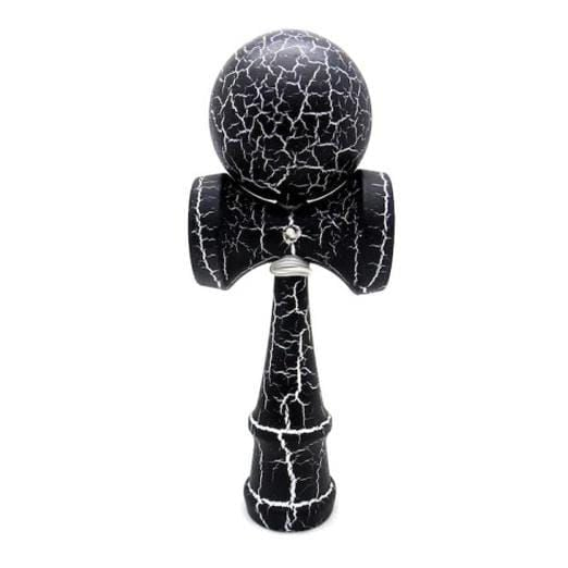 Kendama din lemn 18 cm, cracked– model clasic cu design crapat, NEAGRA [2]