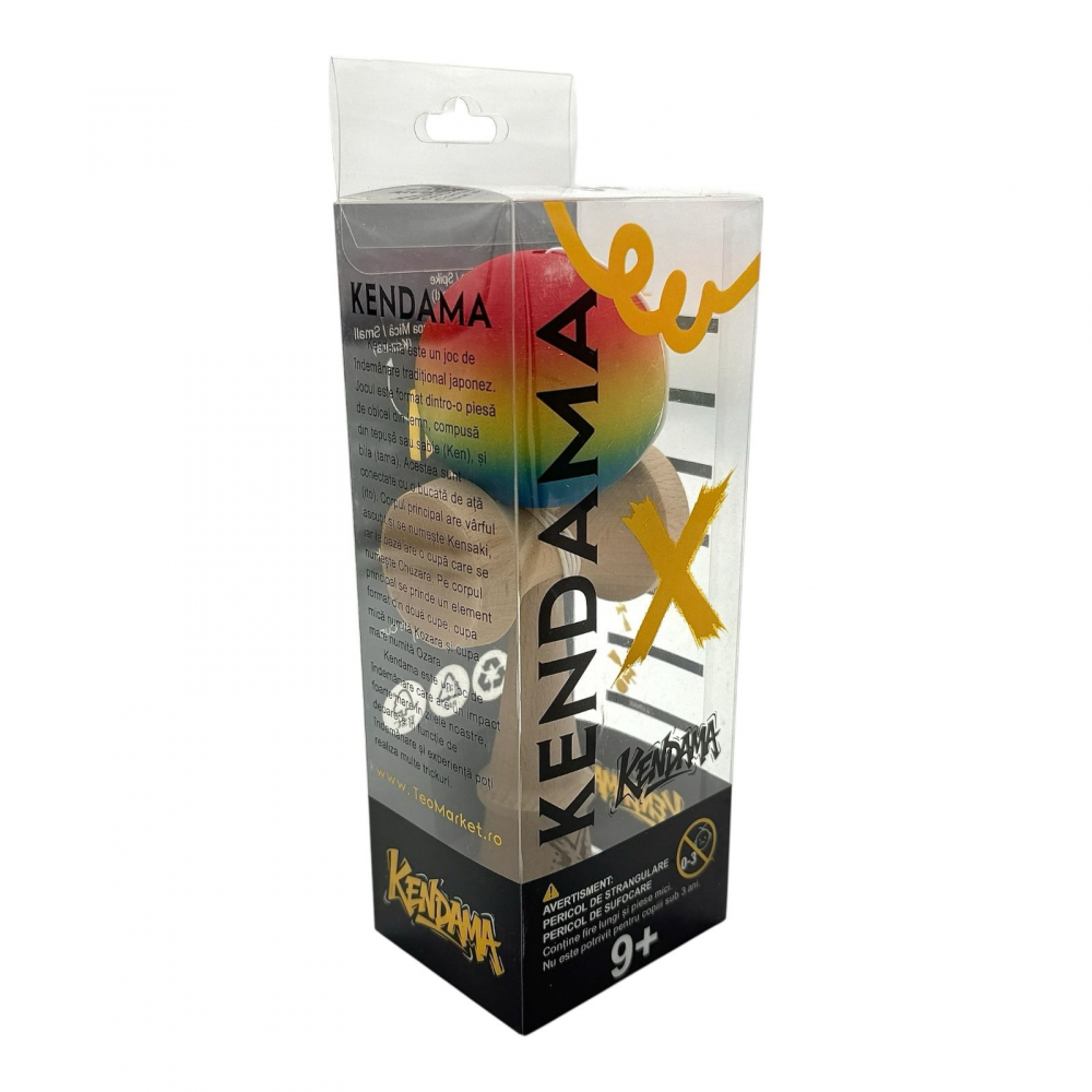 Kendama lemn premium cu gravura, bila soft grip, in cutie Xtreme [3]