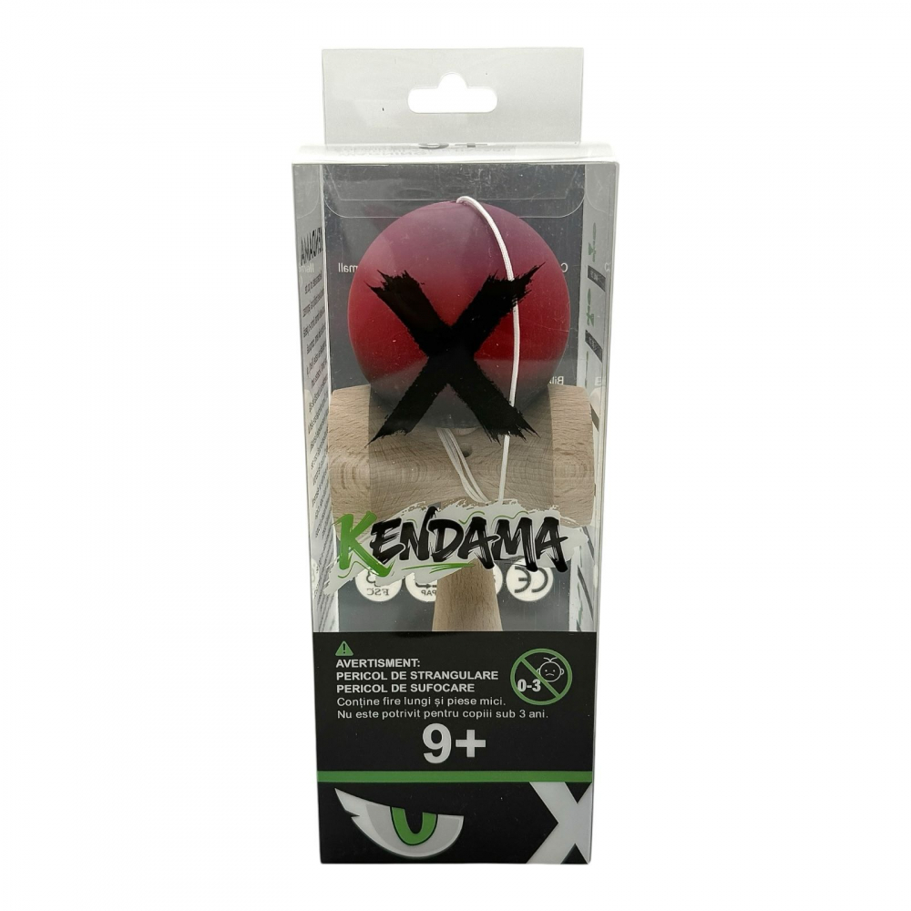 Kendama lemn premium cu gravura, bila soft grip, in cutie Xtreme [3]