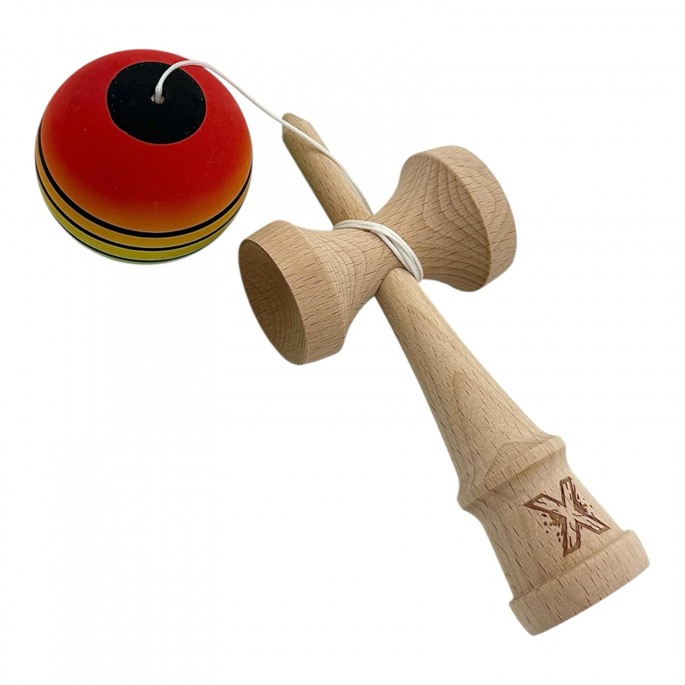 Kendama lemn premium cu gravura, bila soft grip, in cutie Xtreme [3]