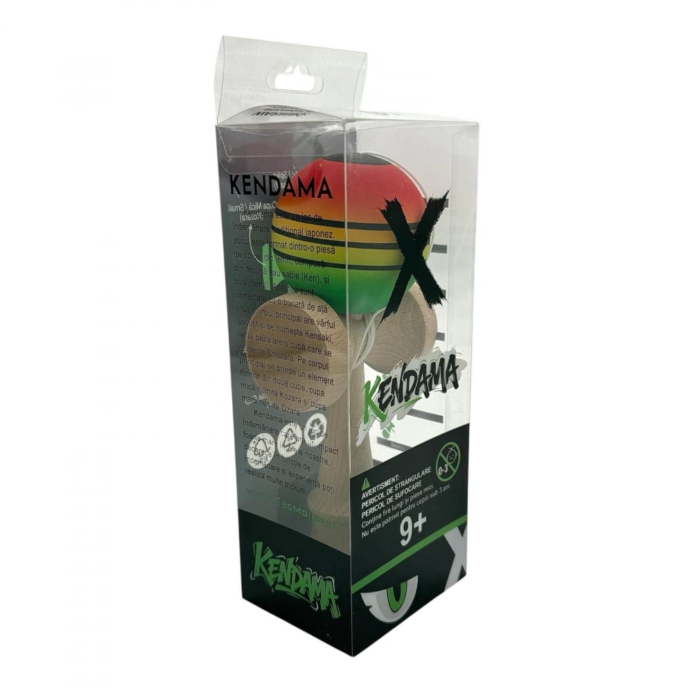 Kendama lemn premium cu gravura, bila soft grip, in cutie Xtreme [5]
