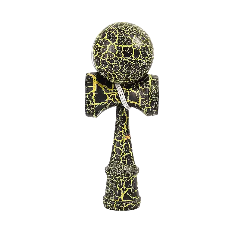 Kendama profesionala din lemn, 18 cm – design crapat, echilibru perfect pentru trick-uri – BAOBAO [1]