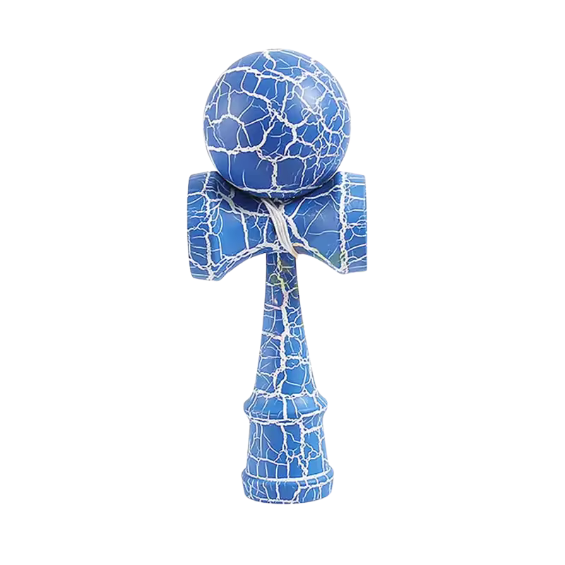 Kendama profesionala din lemn, 18 cm – design crapat, echilibru perfect pentru trick-uri – BAOBAO [1]