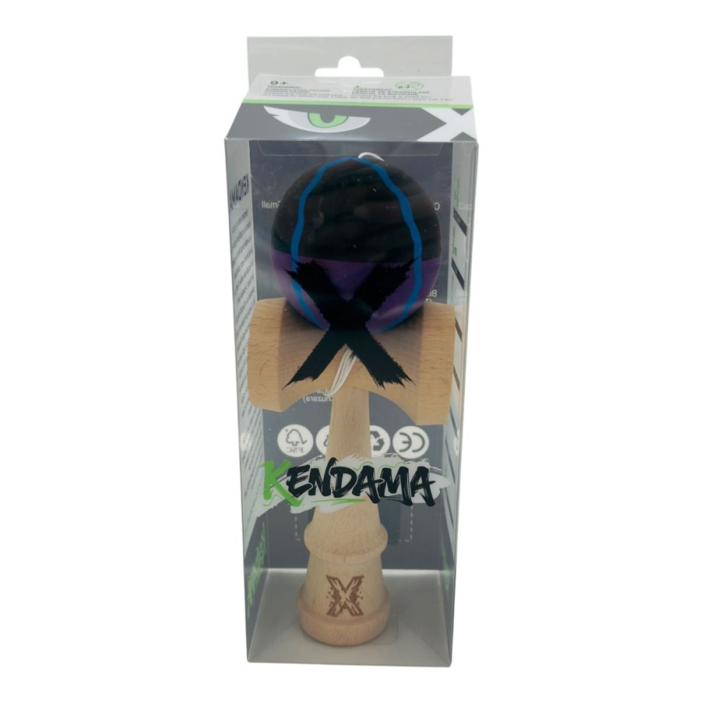 Kendama X din lemn natural, bila soft touch, culori combinate, ambalaj individual, en-gros [2]