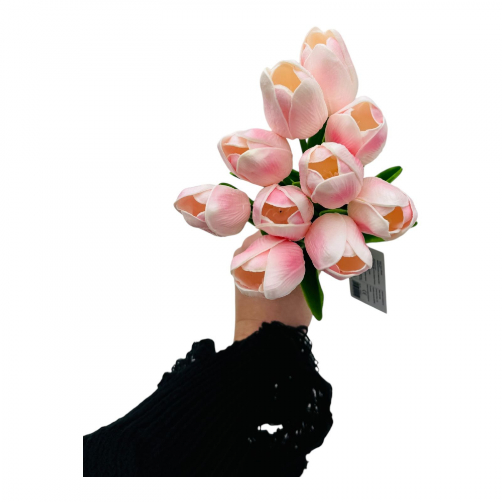Lalea din Silicon, roz pal 35 cm – 1 buc [2]