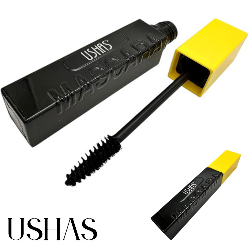 Mascara Ushas 01 negru intens cu capac colorat si efect de alungire – 12cm – BaoBao [1]