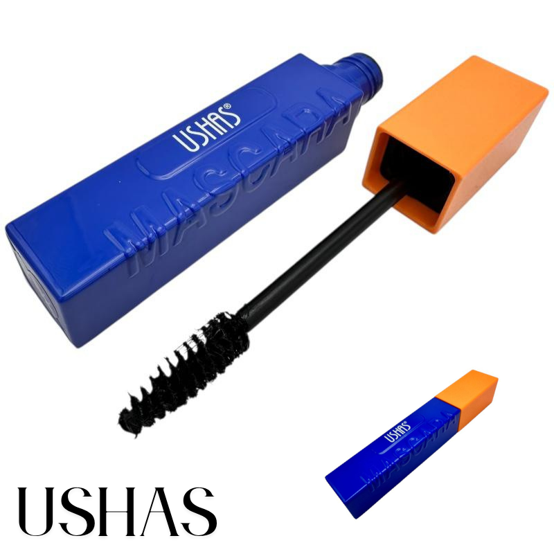 Mascara Ushas 02 negru intens cu tub colorat si efect de alungire – 12cm – BaoBao [1]