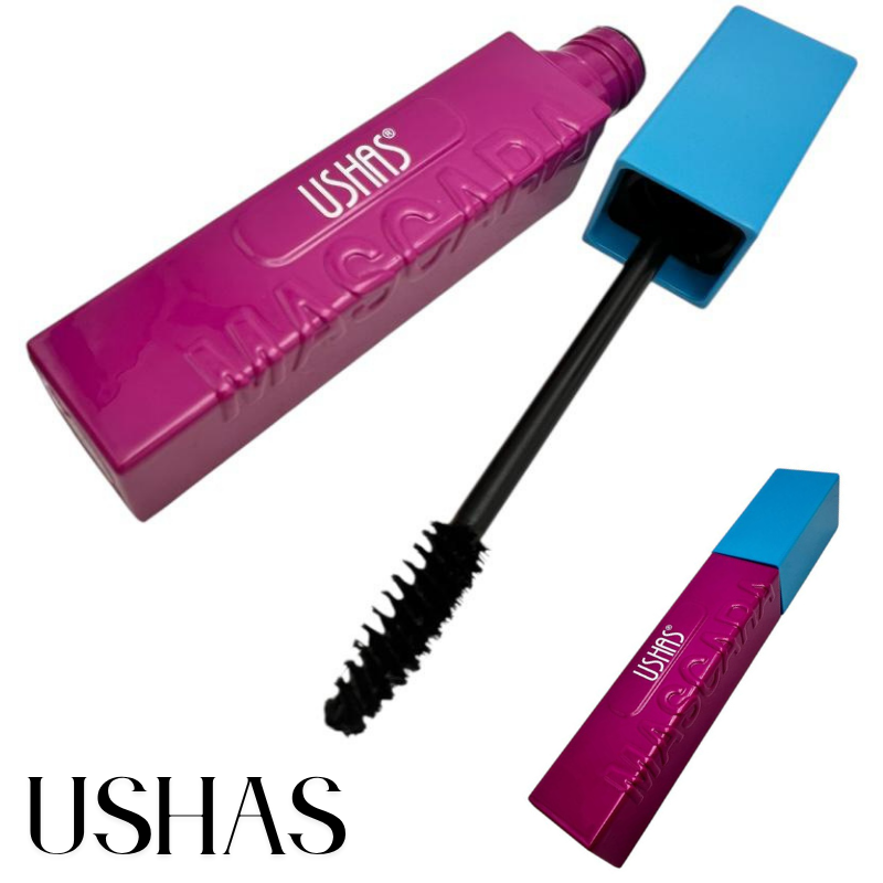 Mascara Ushas 03 negru intens cu tub colorat si efect de volum si alungire – 12cm – BaoBao [1]