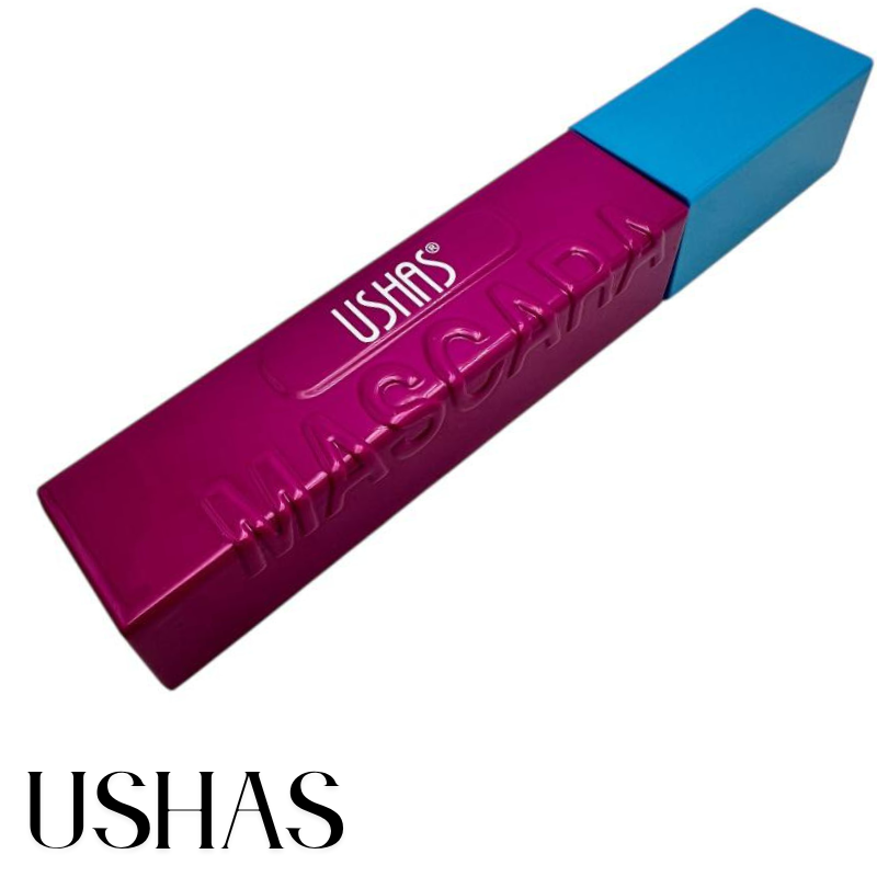 Mascara Ushas 03 negru intens cu tub colorat si efect de volum si alungire – 12cm – BaoBao [2]