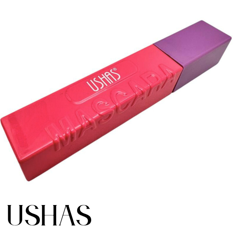 Mascara Ushas 04 negru intens cu tub colorat si efect de volum si alungire – 12cm – BaoBao [1]