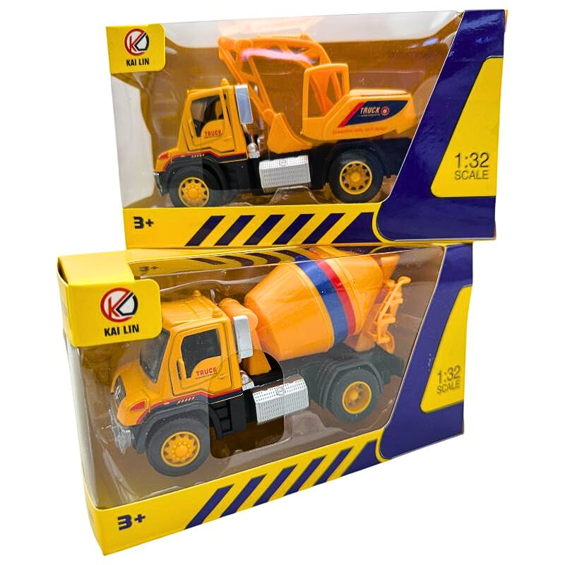 Masina de constructii decorativa, modele combinate, dimensiuni 13x8 cm – miniatura utilaj constructii pentru joaca sau decor,  [2]
