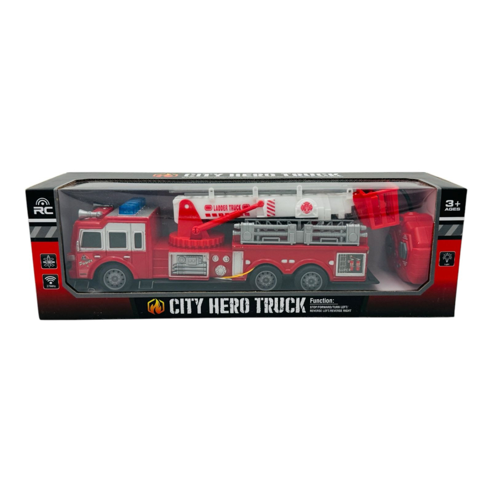 Masina de Pompieri RC City Hero Truck cu Telecomanda, Lumini si Sunete, 37 cm  [5]