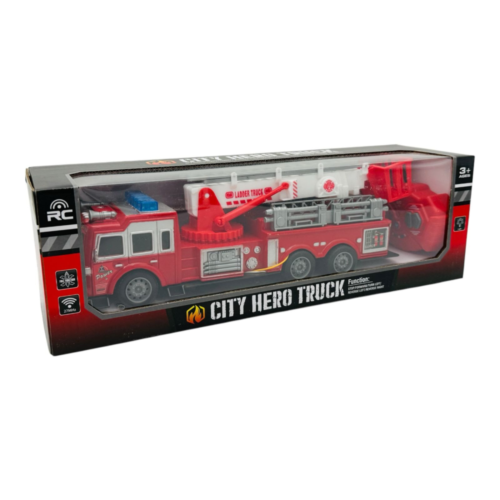 Masina de Pompieri RC City Hero Truck cu Telecomanda, Lumini si Sunete, 37 cm  [4]