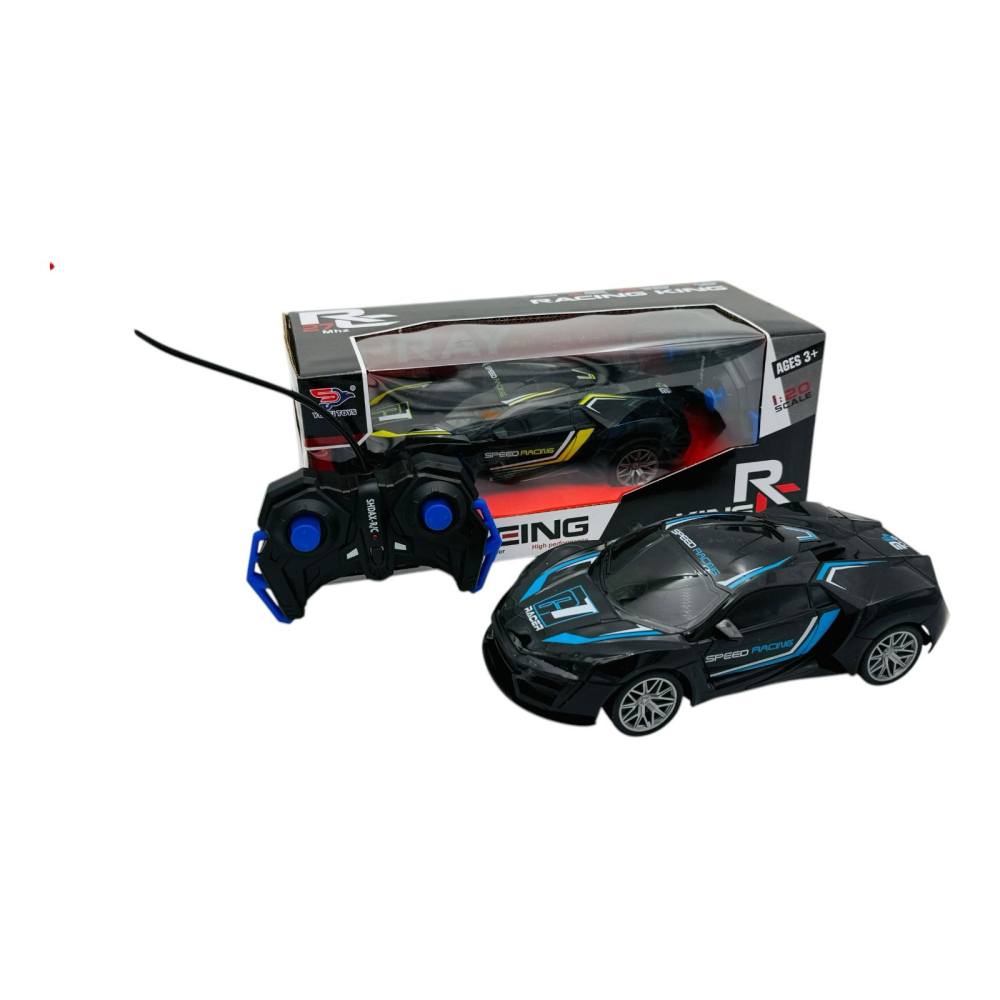 Masinuta RC Racing King cu Telecomanda, Design Sportiv, 20 cm, Model Universal Wheel Spray  [3]