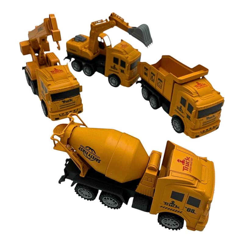 Masinute jucarie santier – set colorat din plastic, vehicule de jucarie, Calitate Superioara,  [2]