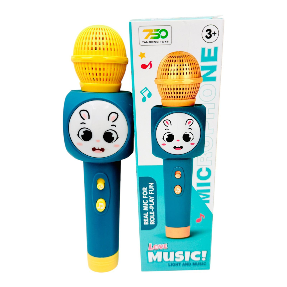 Microfon de jucarie, functie speaker, melodii diverse si lumini, 22.5×6.5×5.5cm, +3ani,   [3]
