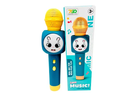 Microfon de jucarie, functie speaker, melodii diverse si lumini, 22.5×6.5×5.5cm, +3ani,   [1]