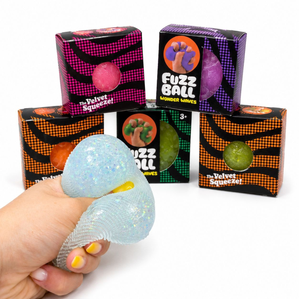 Minge antistres Squishy Fuzz Ball, textura catifelata, culoare aleatorie, 6cm [3]