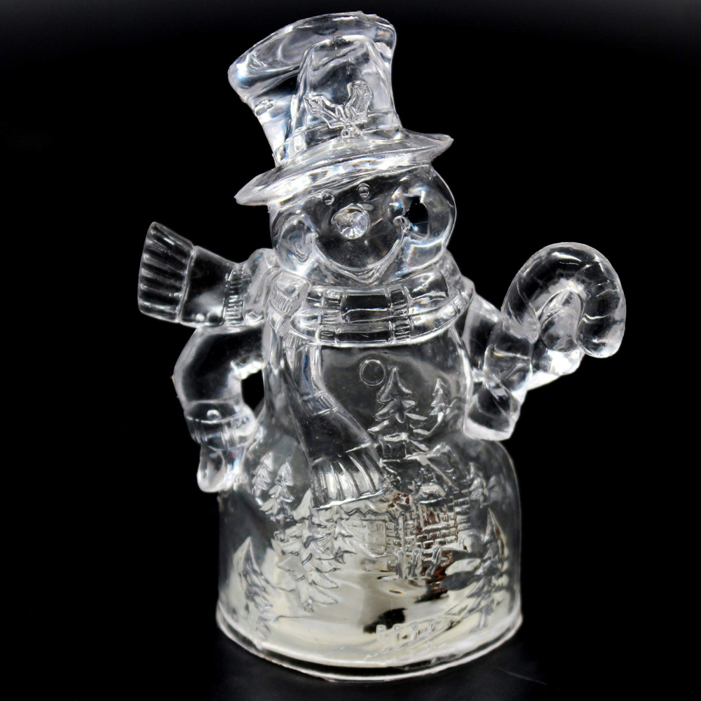 Om de zapada acrilic 12 cm transparent, efect gheata – figurina decorativa de Craciun [1]