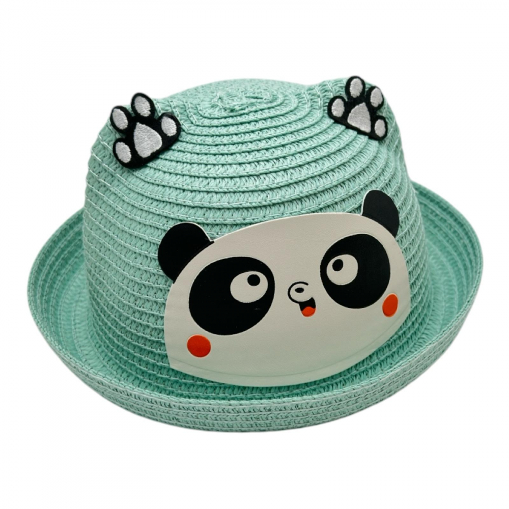 Palarie copii cu model panda si labute aplicate – design haios cu bor mic [1]