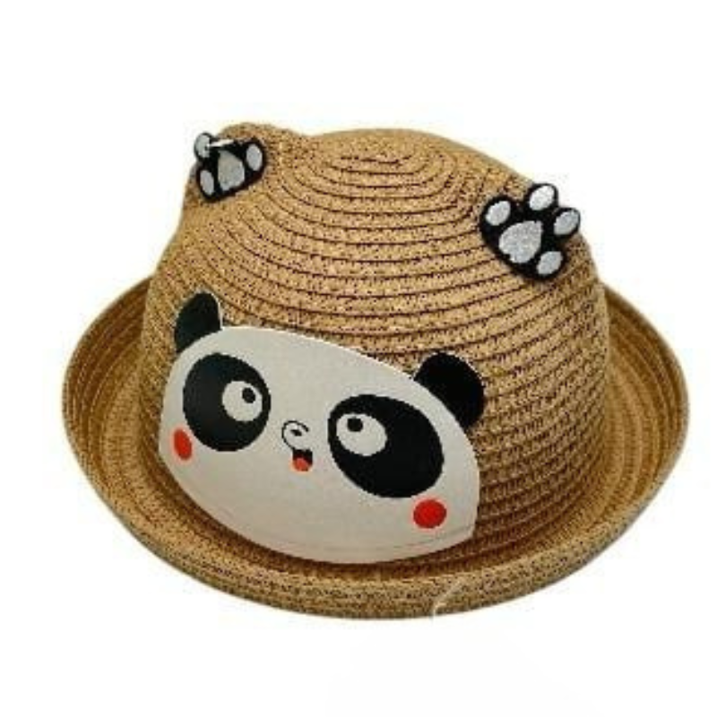 Palarie copii cu model panda si labute aplicate – design haios cu bor mic [1]